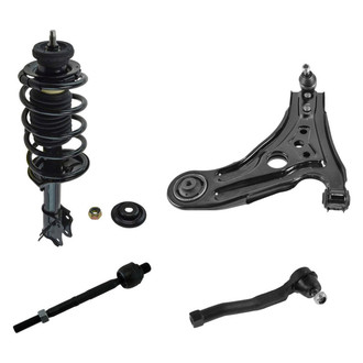 TRQ® - Front Driver Side Complete Strut Assembly with Control Arm and Tie Rod End Kit