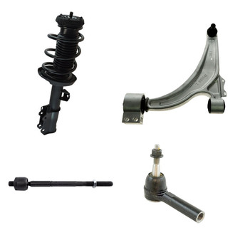 TRQ® - Front Driver Side Complete Strut Assembly with Control Arm and Tie Rod End Kit