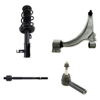 TRQ® - Front Driver Side Complete Strut Assembly with Control Arm and Tie Rod End Kit