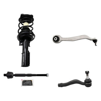 TRQ® - Shock Absorber with Control Arm and Tie Rod End Kit