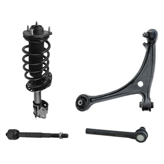 TRQ® - Front Driver Side Complete Strut Assembly with Control Arm and Tie Rod End Kit