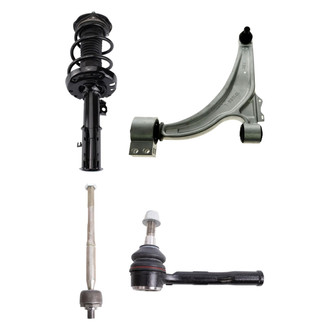 TRQ® - Front Driver Side Strut with Control Arm and Tie Rod End Kit