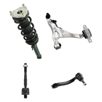 TRQ® BNDL-11302-00000265 - Front Driver Side Complete Strut Assembly with Control Arm and Tie Rod End Kit