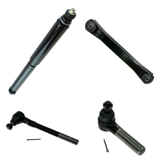 TRQ® - Front Driver Side Shock Absorber with Control Arm and Tie Rod End Kit