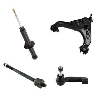 TRQ® - Front Driver Side Shock Absorber with Control Arm and Tie Rod End Kit