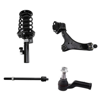 TRQ® - Shock Absorber with Control Arm and Tie Rod End Kit