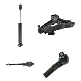 TRQ® - Front Driver Side Shock Absorber with Control Arm and Tie Rod End Kit