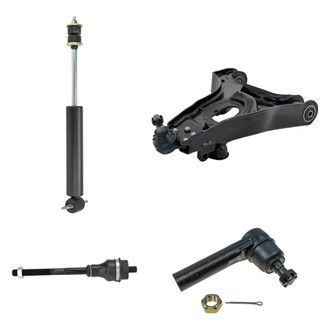 TRQ® - Front Driver Side Shock Absorber with Control Arm and Tie Rod End Kit
