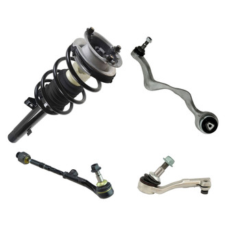 TRQ® - Front Driver Side Complete Strut Assembly with Control Arm and Tie Rod End Kit