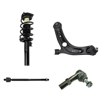 TRQ® - Shock Absorber with Control Arm and Tie Rod End Kit