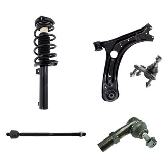 TRQ® - Front Driver Side Complete Strut Assembly with Control Arm and Tie Rod End Kit