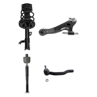 TRQ® - Front Driver Side Complete Strut Assembly with Control Arm and Tie Rod End Kit