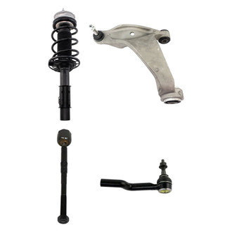 TRQ® - Shock Absorber with Control Arm and Tie Rod End Kit