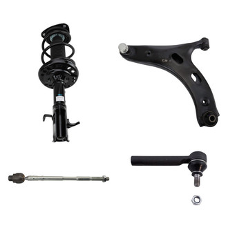 TRQ® - Shock Absorber with Control Arm and Tie Rod End Kit