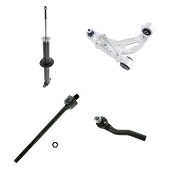 TRQ® - Front Driver Side Shock Absorber with Control Arm and Tie Rod End Kit