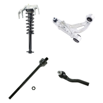 TRQ® - Front Driver Side Complete Strut Assembly with Control Arm and Tie Rod End Kit