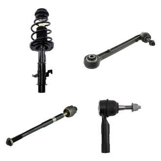 TRQ® - Front Driver Side Strut with Control Arm and Tie Rod End Kit