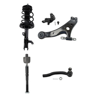TRQ® - Front Driver Side Strut with Control Arm and Tie Rod End Kit