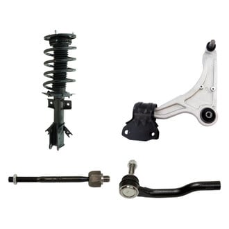 TRQ® - Shock Absorber with Control Arm and Tie Rod End Kit