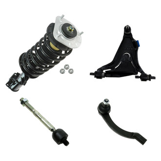 TRQ® - Front Driver Side Complete Strut Assembly with Control Arm and Tie Rod End Kit