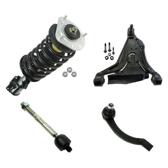 TRQ® - Shock Absorber with Control Arm and Tie Rod End Kit
