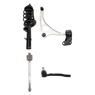 TRQ® - Front Passenger Side Strut with Control Arm and Tie Rod End Kit