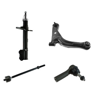 TRQ® - Shock Absorber with Control Arm and Tie Rod End Kit