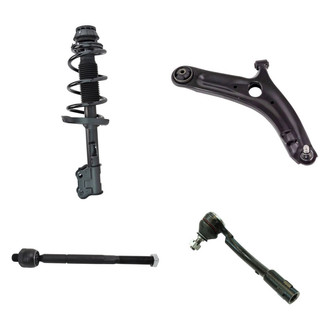 TRQ® - Shock Absorber with Control Arm and Tie Rod End Kit