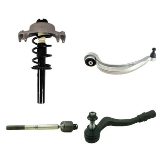 TRQ® - Front Passenger Side Strut with Control Arm and Tie Rod End Kit