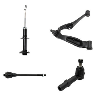 TRQ® - Front Passenger Side Shock Absorber with Control Arm and Tie Rod End Kit