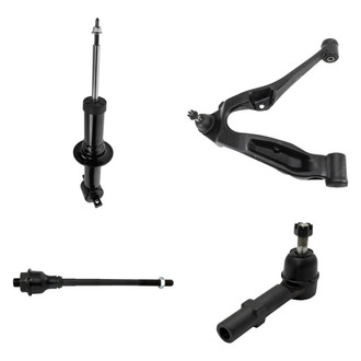 TRQ® - Front Passenger Side Shock Absorber with Control Arm and Tie Rod End Kit