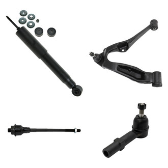 TRQ® - Front Passenger Side Shock Absorber with Control Arm and Tie Rod End Kit