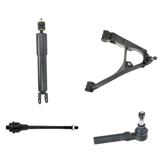 TRQ® - Front Passenger Side Shock Absorber with Control Arm and Tie Rod End Kit