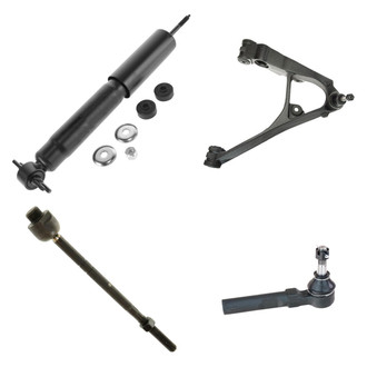 TRQ® - Front Passenger Side Shock Absorber with Control Arm and Tie Rod End Kit