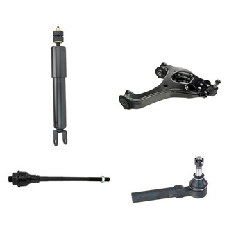 TRQ® - Front Passenger Side Shock Absorber with Control Arm and Tie Rod End Kit