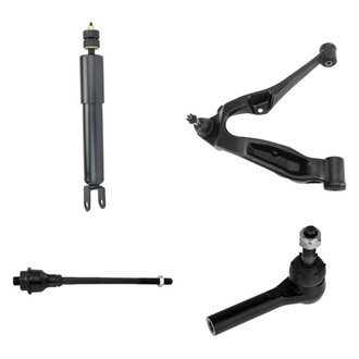 TRQ® - Front Passenger Side Shock Absorber with Control Arm and Tie Rod End Kit
