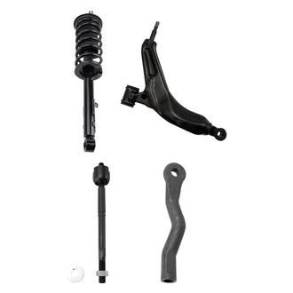 TRQ® - Shock Absorber with Control Arm and Tie Rod End Kit