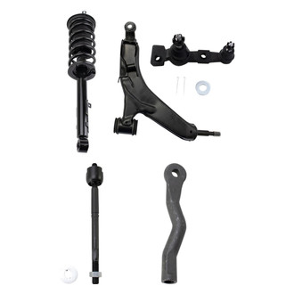 TRQ® - Front Passenger Side Strut with Control Arm and Tie Rod End Kit