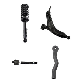 TRQ® - Front Passenger Side Strut with Control Arm and Tie Rod End Kit