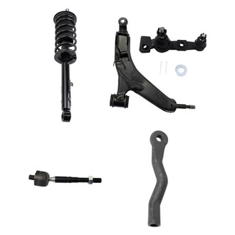 TRQ® - Front Passenger Side Strut with Control Arm and Tie Rod End Kit