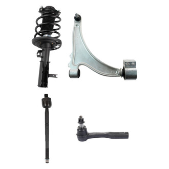 TRQ® - Front Passenger Side Strut with Control Arm and Tie Rod End Kit