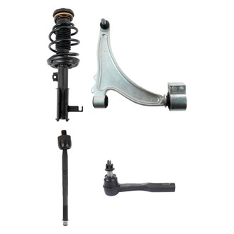 TRQ® - Front Passenger Side Complete Strut Assembly with Control Arm and Tie Rod End Kit