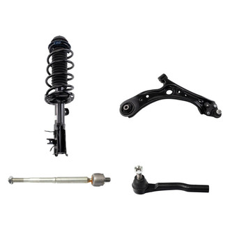 TRQ® - Shock Absorber with Control Arm and Tie Rod End Kit