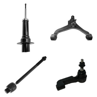 TRQ® - Front Passenger Side Shock Absorber with Control Arm and Tie Rod End Kit