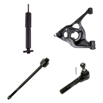 TRQ® - Front Passenger Side Shock Absorber with Control Arm and Tie Rod End Kit
