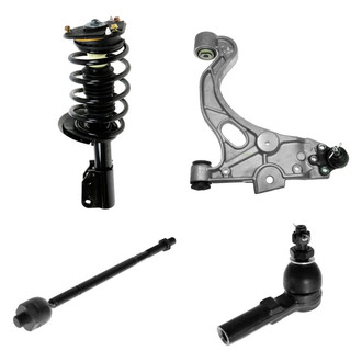 TRQ® - Front Passenger Side Complete Strut Assembly with Control Arm and Tie Rod End Kit