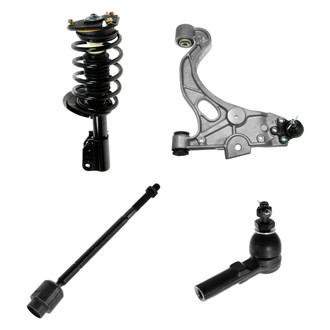 TRQ® - Front Passenger Side Complete Strut Assembly with Control Arm and Tie Rod End Kit
