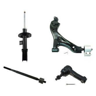 TRQ® - Shock Absorber with Control Arm and Tie Rod End Kit