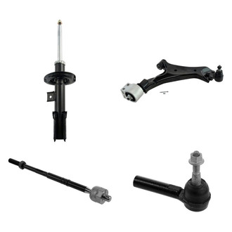 TRQ® - Front Passenger Side Shock Absorber with Control Arm and Tie Rod End Kit