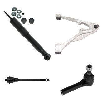TRQ® - Front Passenger Side Shock Absorber with Control Arm and Tie Rod End Kit